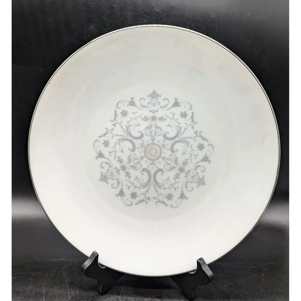Vintage Royal Worcester England Bridal Lace Set/8 Dinner Plates Mid Century